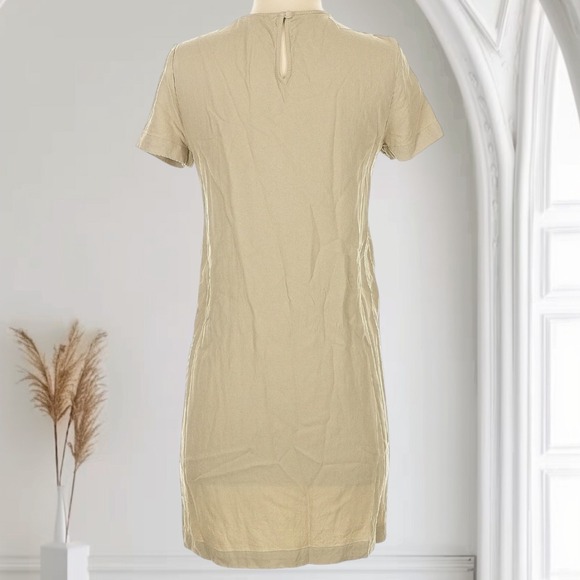 Jenni‎ Kayne Palmer Crepe T-shirt Dress Willow Tan Womens XS Quiet Luxury - Picture 5 of 7